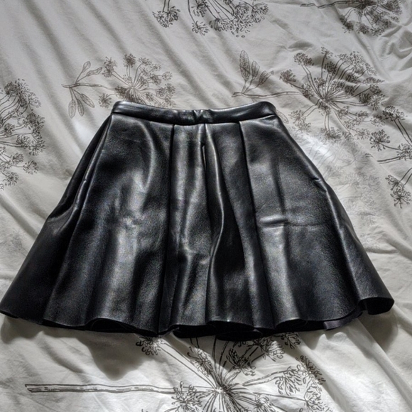 Leather Mini Skirt - Picture 1 of 5